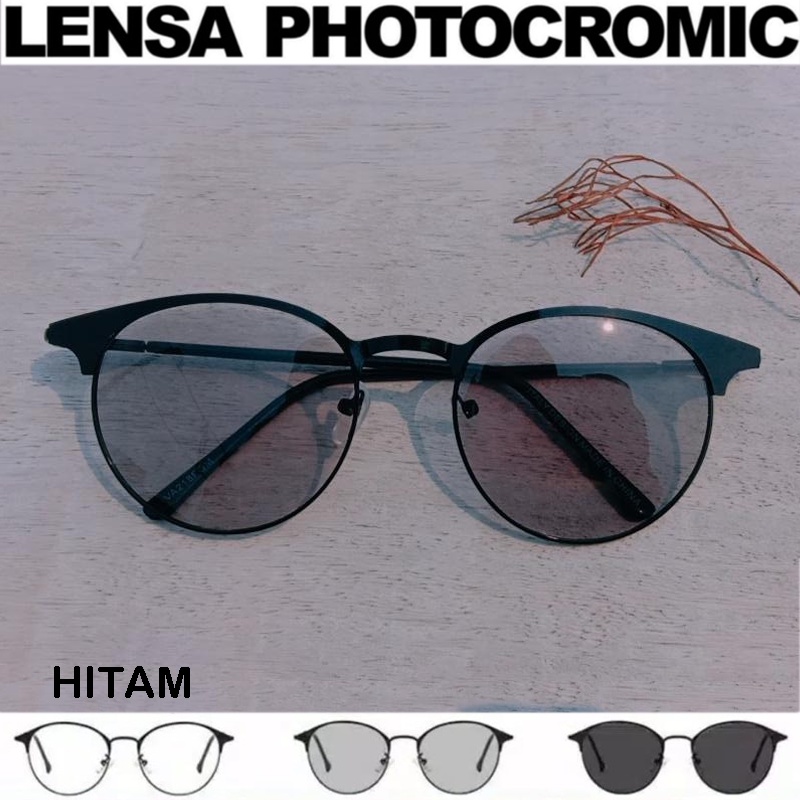 KACAMATA PHOTOCROMIC Terbaru/gratis lensa photocromic / kacamata wanita pria Kaca mata Photochromic Normal Tidak Minus / Plus / Kacamata Potokromik / kacamata Fashion Korea