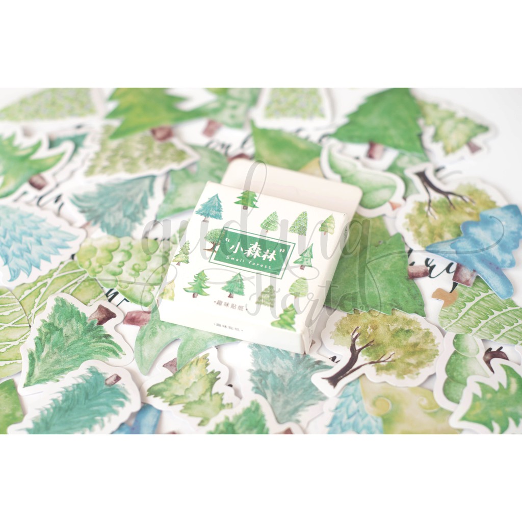 Stiker Pohon Green Tree Sticker Unik Lucu DIY Scrapbook GH 303311