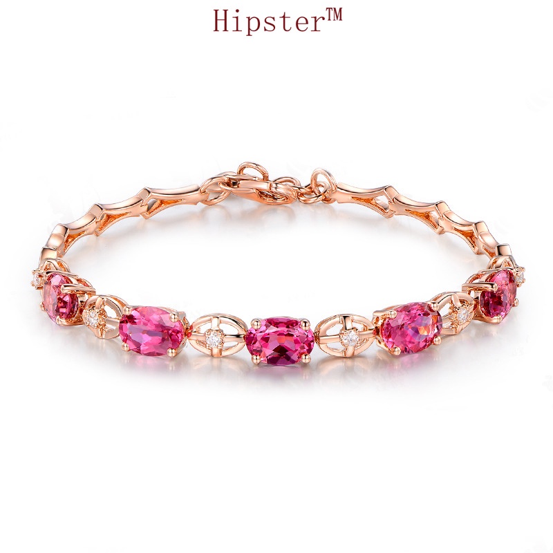 Graceful Personality Natural Fashion Crystal Vintage Rose Gold Bracelet