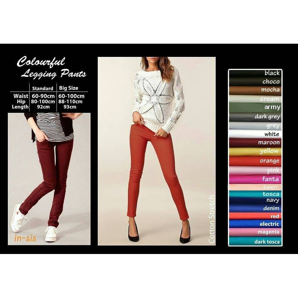  CELANA  KATUN  WANITA  LEGGING PANTS COTTON STANDARD  JUMBO 