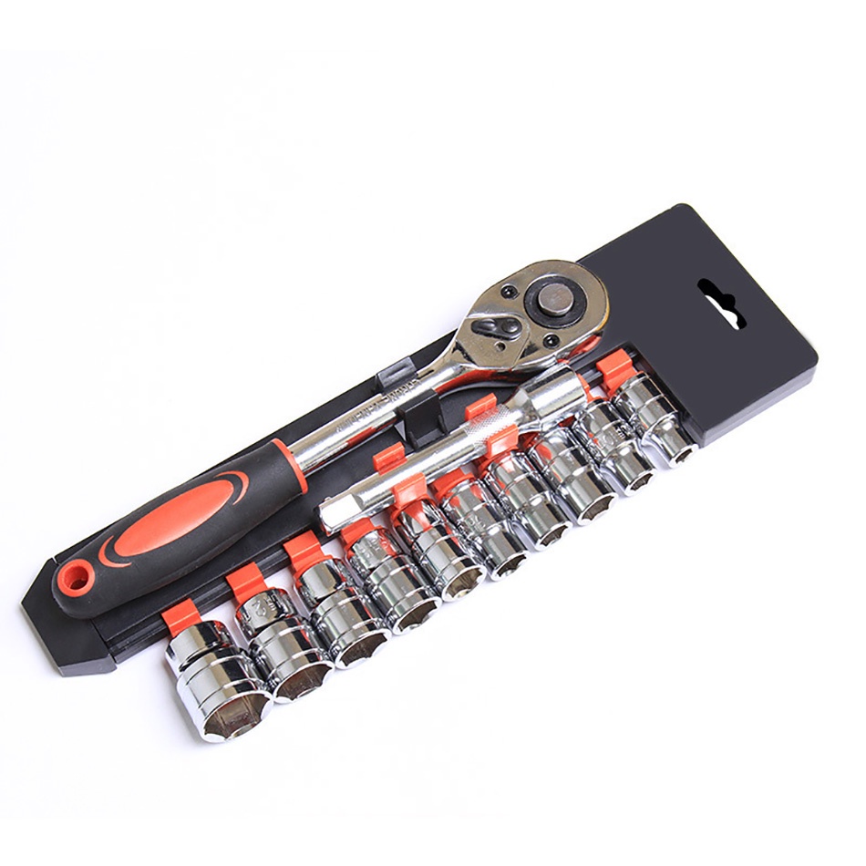 DDSKY Kunci Pas CR-V Drive Socket Wrench Set 1/4 Handle 12 PCS