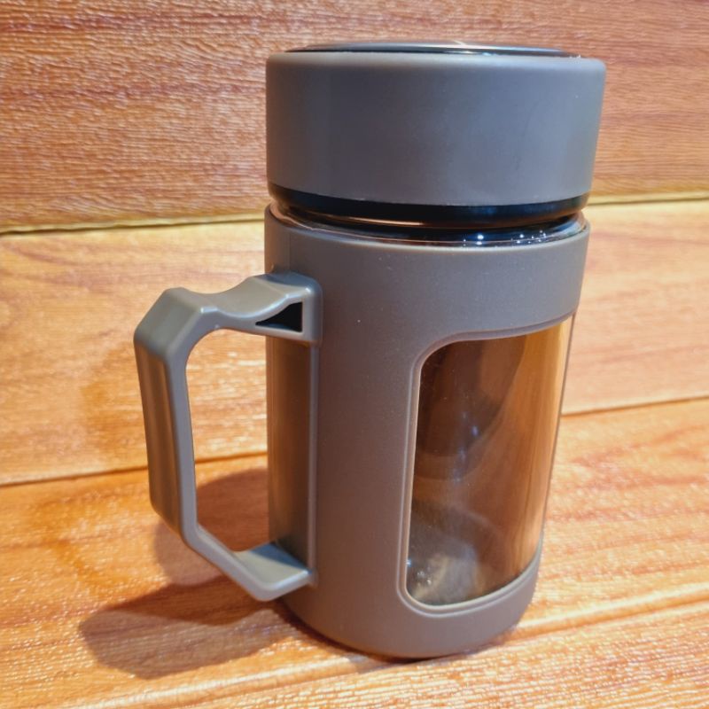 Mug Tutup Thermos 450ml / Mug Kaca / Gelas Tutup Kaca Murah / Gelas Kaca Motif Thermos / Cangkir Kaca