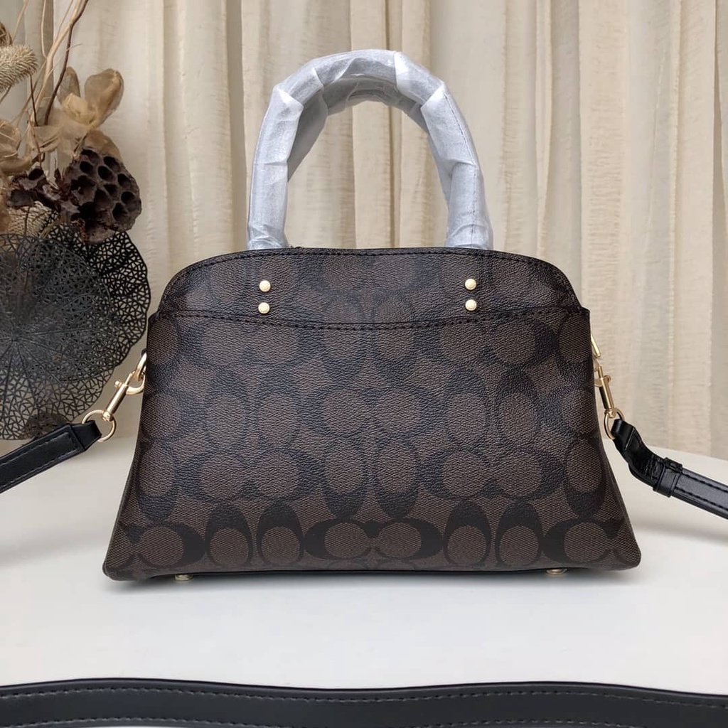 tas wanita handbag shoulder bag MINI LILLIE CARRYALL IN SIGNATURE CANVAS HANDBAG WOMEN ORIGINAL 91494