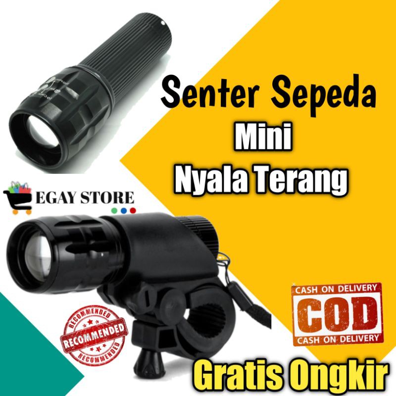 Lampu Sepeda LED Cree Q5 Senter Super Terang Aksesoris Speda Lipat Perlengkapan Spedah Gunung Murah