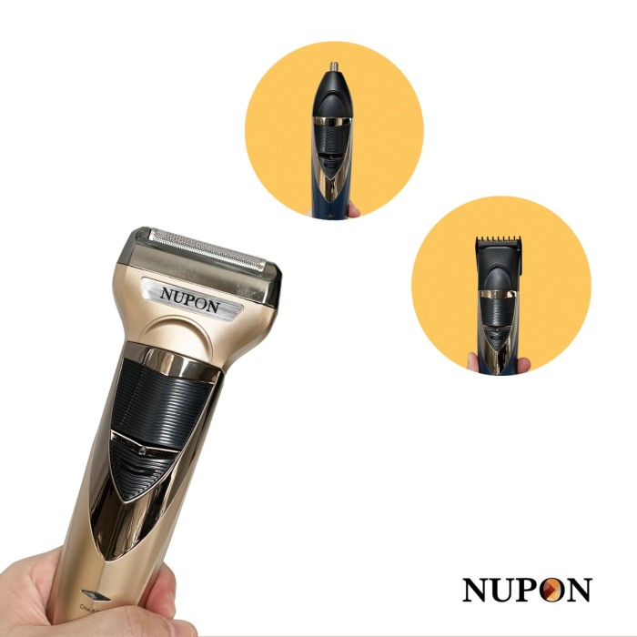 Shaver NUPON NP-73 Multifungsi 3in1 Rechargeable Cukur Rambut Portable - Midnight Blue NP-73