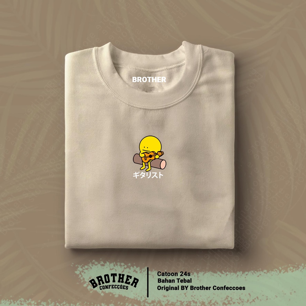 Brother Store Kaos Distro Pria - KAOS COWOK - Kaos Kata Kata - GUITAR JEPANG Premium