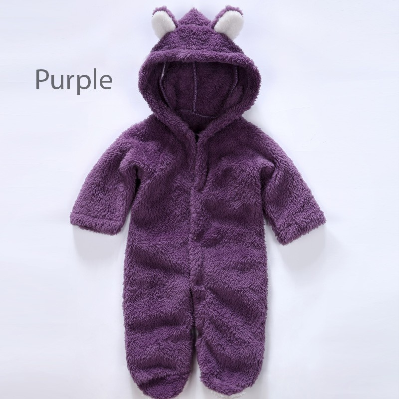 Jumpsuit Bayi Baru Lahir Hoodie Lengan Panjang Bahan Katun Hangat Jaket Baby New Born Kostum