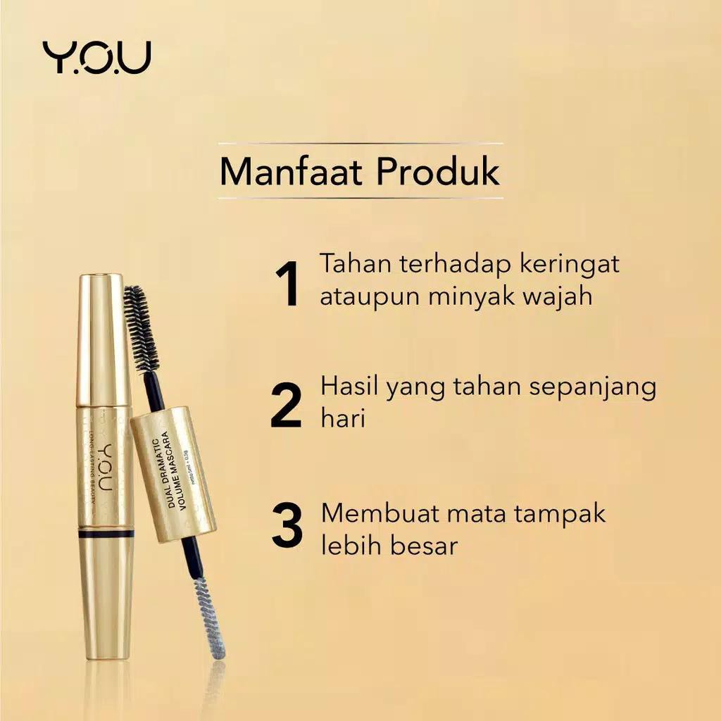 YOU The Gold One Dual Dramatic Volume Mascara Resmi Original