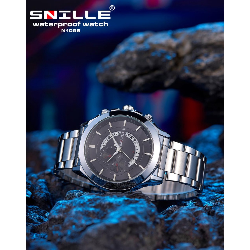 JAM TANGAN PRIA SNILLE ORIGINAL ANTI AIR RANTAI FASHION WATERPROOF