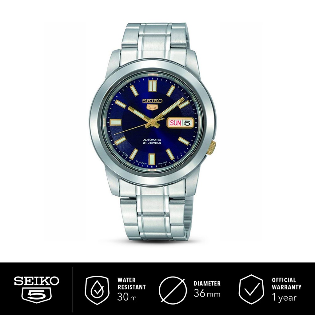 Seiko 5 Pria Automatic Blue Dial Stainless Steel SNKK11K1 SNKK11 Original