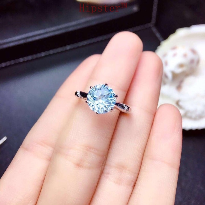 Hot Sale New Design Fancy Cut Light Aquamarine Ring