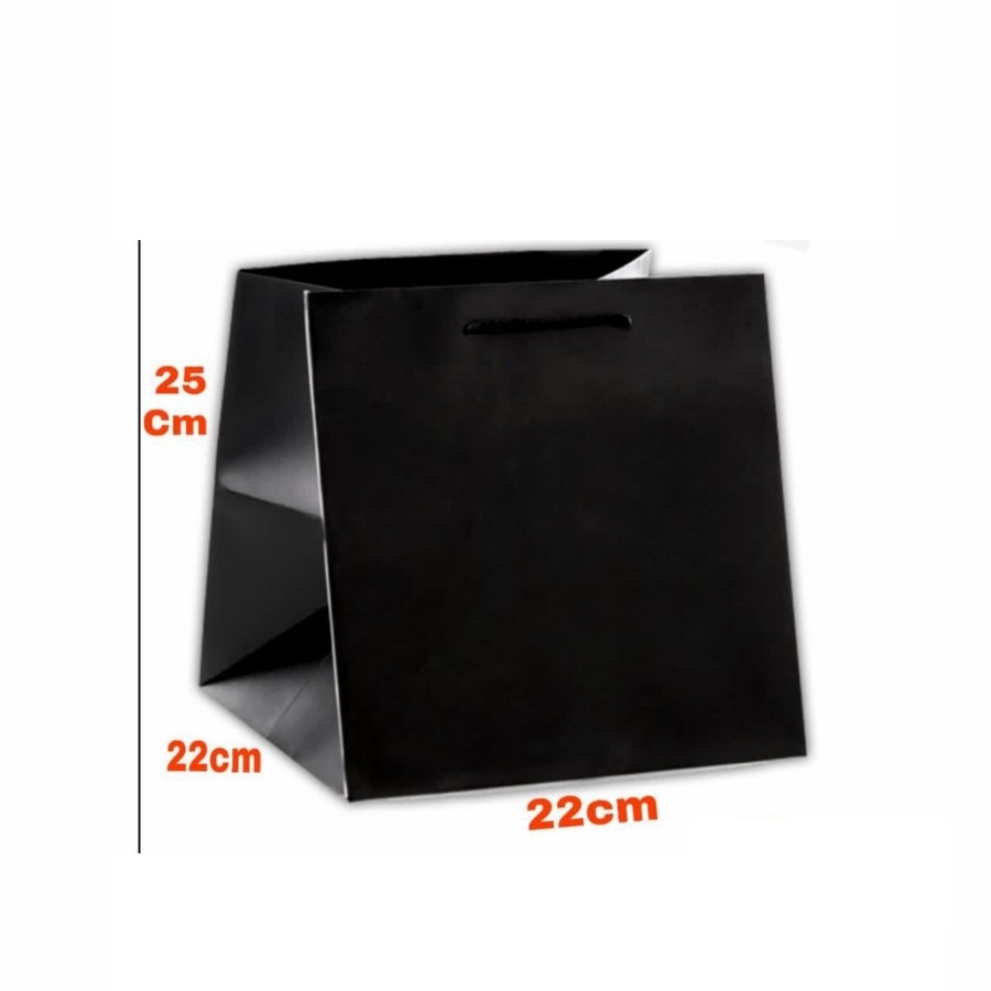 

Paper Bag Hitam Black Kantong Goodie Bag Craft Hitam Black Elegan Bungkus Kemasan