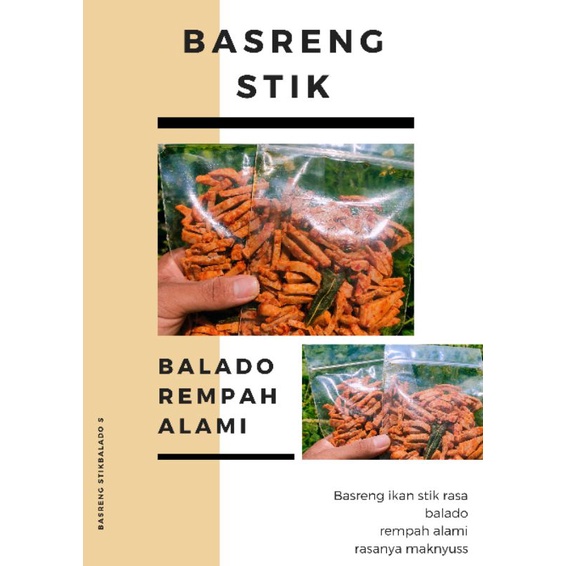 

basreng stik pedas bumbu basah alami tanpa bahan kimia