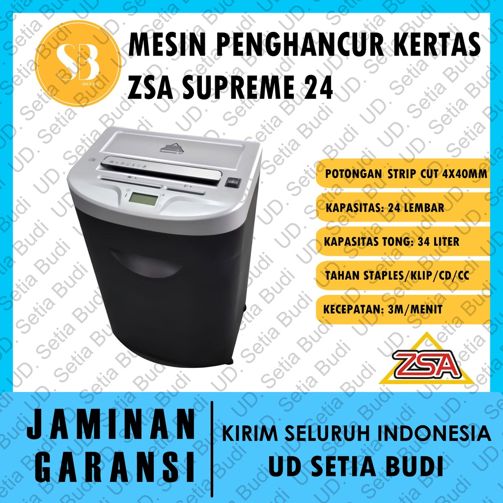 Mesin Penghancur Kertas / Paper Shredder ZSA Supreme 24