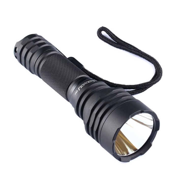 CONVOY C8+ HITAM CREE XPL XP-L Hi AMC7135x8 SENTER LED C8 FOKUS BLACK