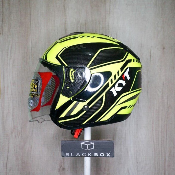 KYT Kyoto Super Fluo Carbonized Carbon Yellow Fluo