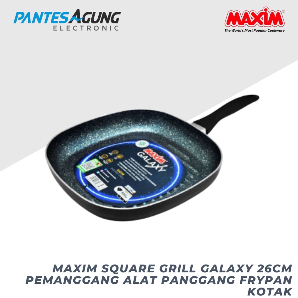 MAXIM SQUARE GRILL GALAXY 26CM PEMANGGANG ALAT PANGGANG FRYPAN KOTAK