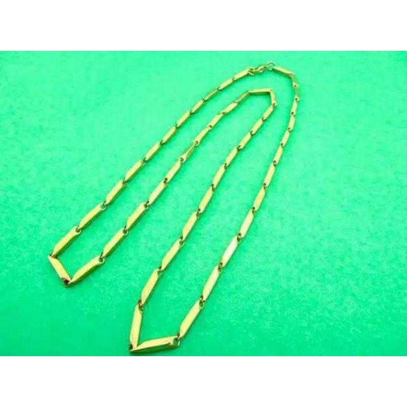 Kalung Titanium MoTif padi Gold Silver