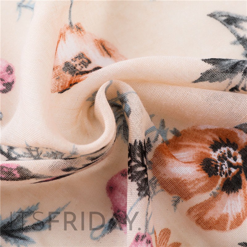 ITSFRIDAY IVY Scarf - Premium Pashmina Shawl Selendang Syal Pasmina Hijab Import Motif Aestetic Flower