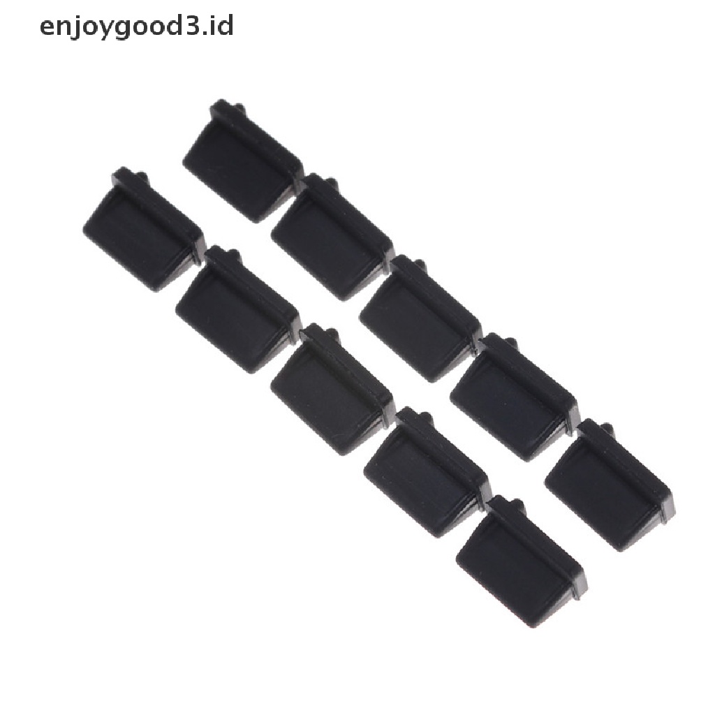 (Rready Stock) 10 Pcs Plug Penutup Port USB Female Tipe A Bahan Karet Warna Hitam (ID)