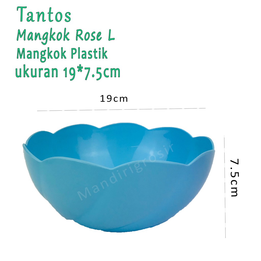 Mangkok bentuk bunga * Mangkok Rose L * Biru *5156