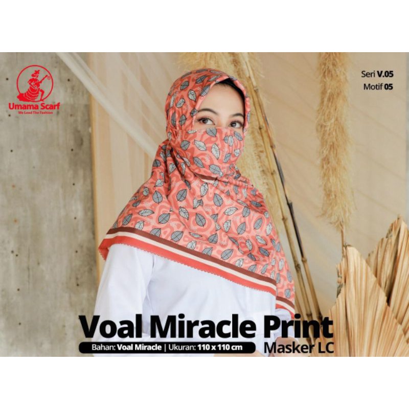 Segi Empat Motif 05 Seri 05 Voal Miracle Print Laser Cut Umama Plus Masker