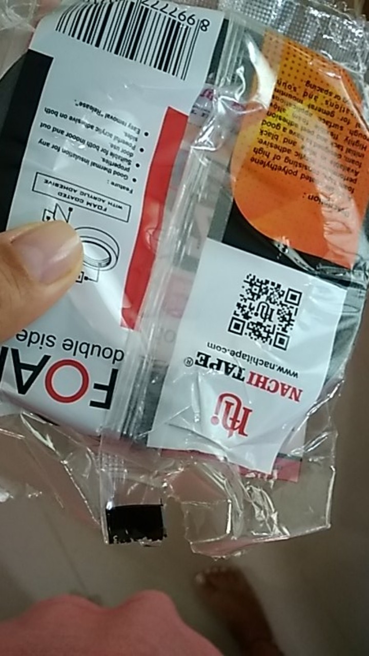 Double Tape Foam Lebar (2,4cm) 24mmx5m Isolasi Bolak Balik Spon Perekat Lampu Led Strip Lengket