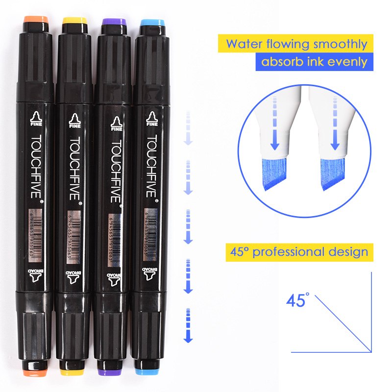 Spidol Dual Side Fine Art Sketch Marker Pen Stabilo Warna Twin - TQ