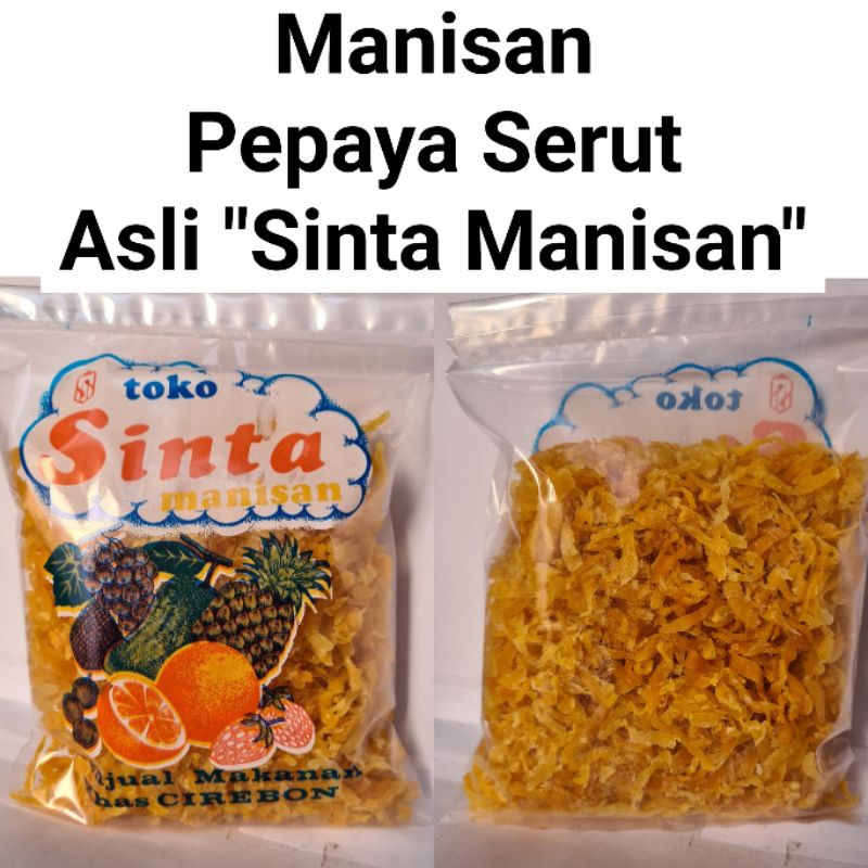 

Manisan Pepaya Serut Asli "Sinta Manisan" berat - 100 Gram Oleh - Oleh Khas Cirebon