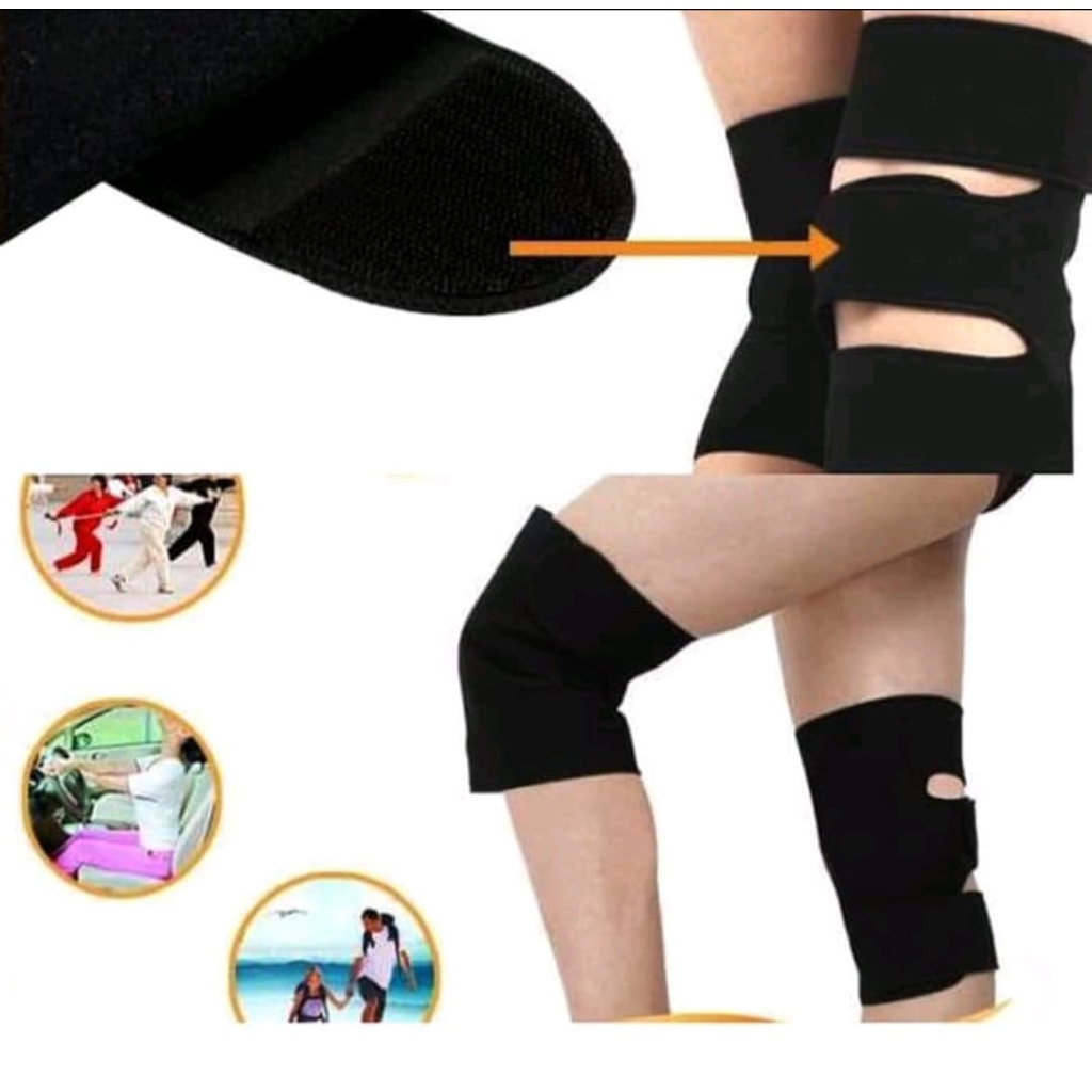 Sabuk Terapi Pemanas Lutut Magnetic Theraphy Self Heating -Sabuk Terapi Pemanas Lutut - Knee Pad