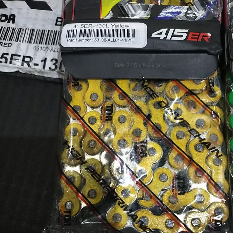 TDR RANTAI 415 ER - 130L COLOUR DRIVE CHAIN RED YELLOW GREEN BLUE JUPITER FU VIXION CB150R SATRIA SUPRA TIGER CB GL MEGAPRO