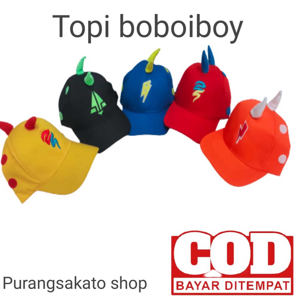 Topi anak boboiboy tanduk terbaru 2021-PURANGSAKATO SHOP