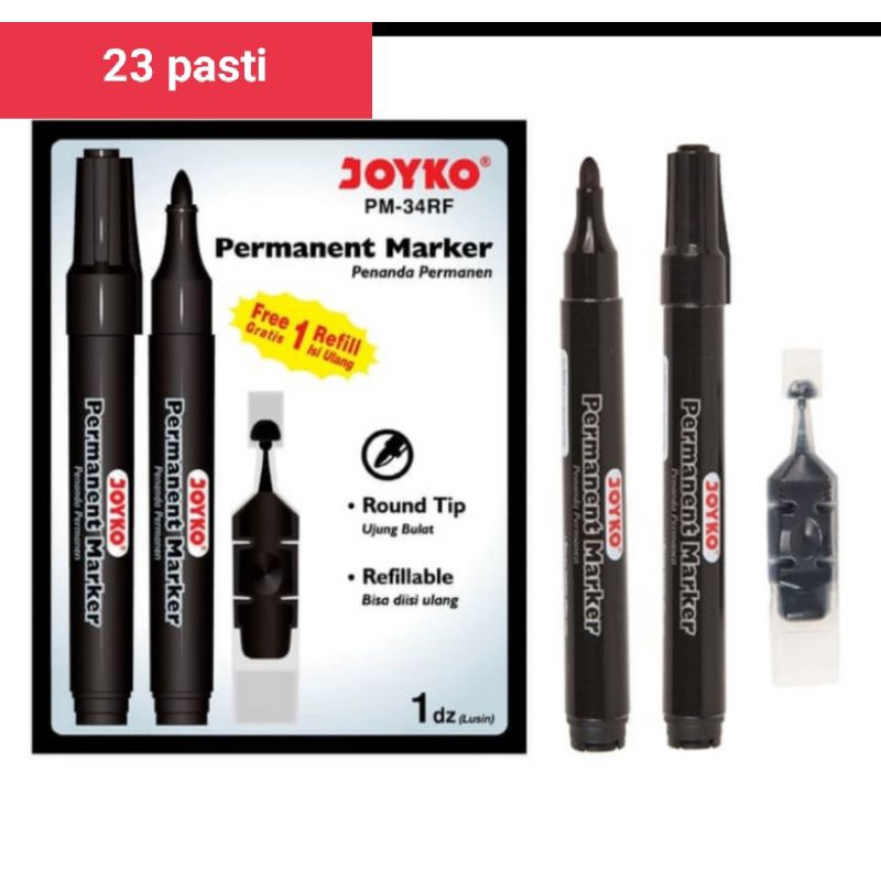 

spidol marker permanent joyko 12 pcs