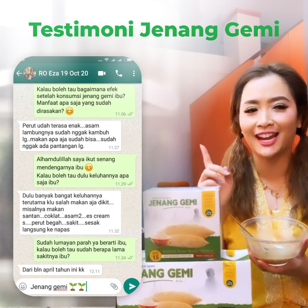 Jenang Gemi Makanan Penyembuh Maag dan Asam Lambung Bebas Gluten 30 dan 15 pcs