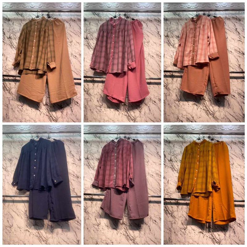 Setelan celana JUMBO Kotak by Miudis