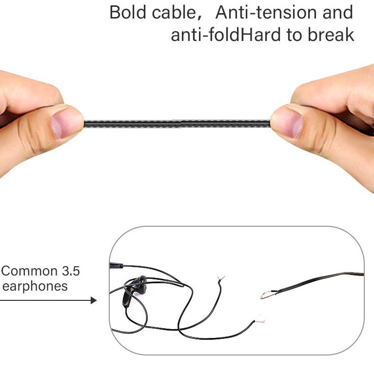 (NEW) ECLE Wired Earphone Premium Sound Effect Headset Jack Audio 1.2 m ▫ Ht31au22r