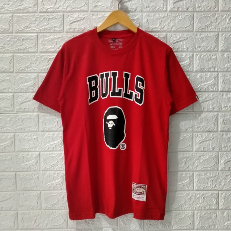 TSHIRT BULLS X BAPE -KAOS BULLS X BAPE /CASUAL HIGH QUALITY