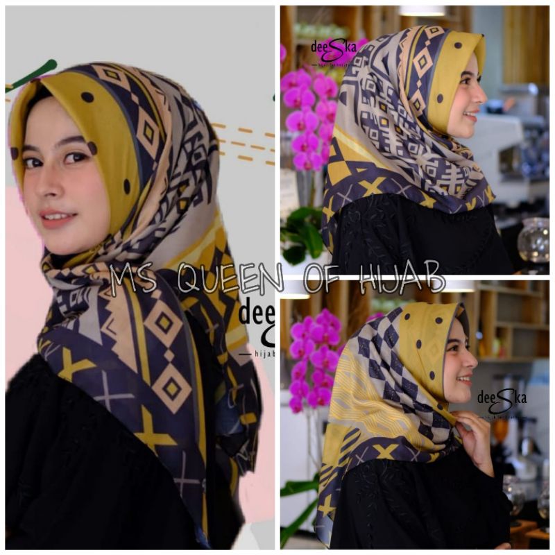 Hijab denay segi empat Lasercut MS Hijab /kerudung motif terbaru-MS 45