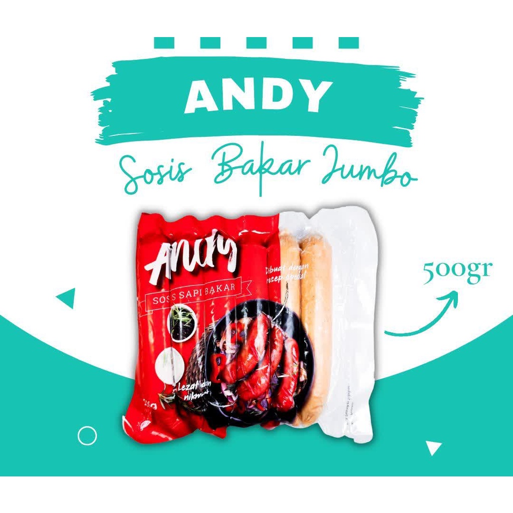 

ADDRIELLA - ANDY SOSIS BAKAR JUMBO 500gr | ANDY/FROZENFOOD/FROZENFOOD MURAH