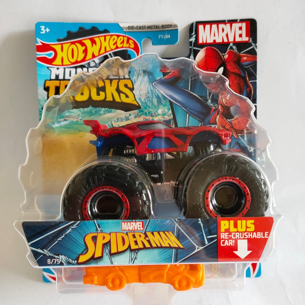 Hot Wheels Hotwheels Monster Trucks Truck Spiderman Spider Man Marvel
