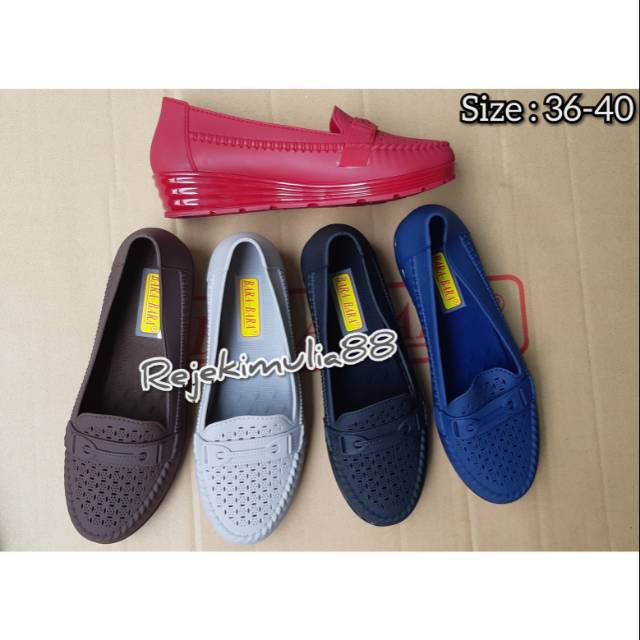 Sepatu jelly import wedges DD1801/jelly shoes bara- bara