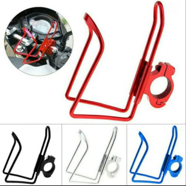 Dudukan Holder Breket Botol Minum Di Stang Motor Vixion Pcx Adv Verza Byson Tiger Cb250r Xride Dll
