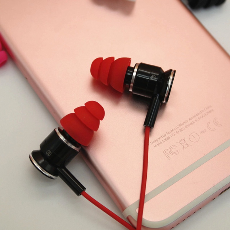 Bt Washable Silicone Sleeves Silicone Earbuds Ear Buds Tips Mengisolasi Suara