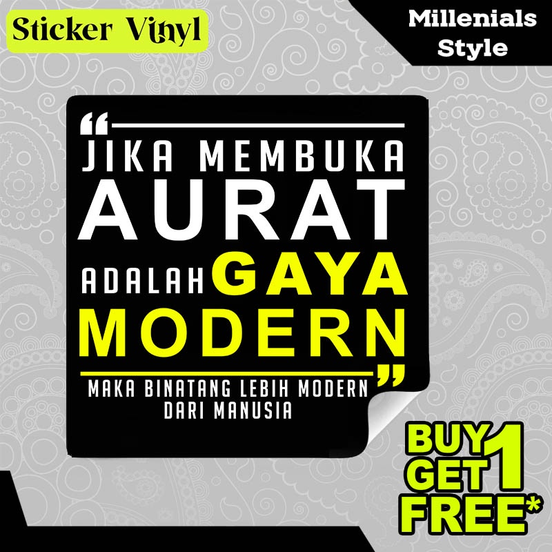 

Stiker Sticker Aurat Bukan Gaya Modern Tulisan Gaul dan Inspiratif Aesthetic Bahan Vinyl Satuan Anti Air