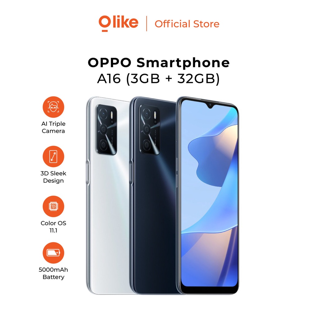 OPPO A16/A16e 3GB+32GB [5000mAh,13MP Triple Camera, HD+ Eye-care Display]-1