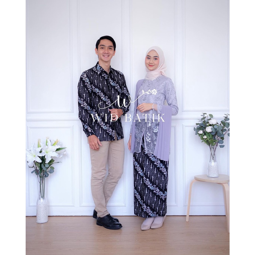 KHANSABATIK [READY JUMBO] DIANA 1 TERMURAH! KEBAYA BATIK COUPLE BROKAT/BAJU WANITA/BAJU PASANGAN/KEMEJA LAMARAN