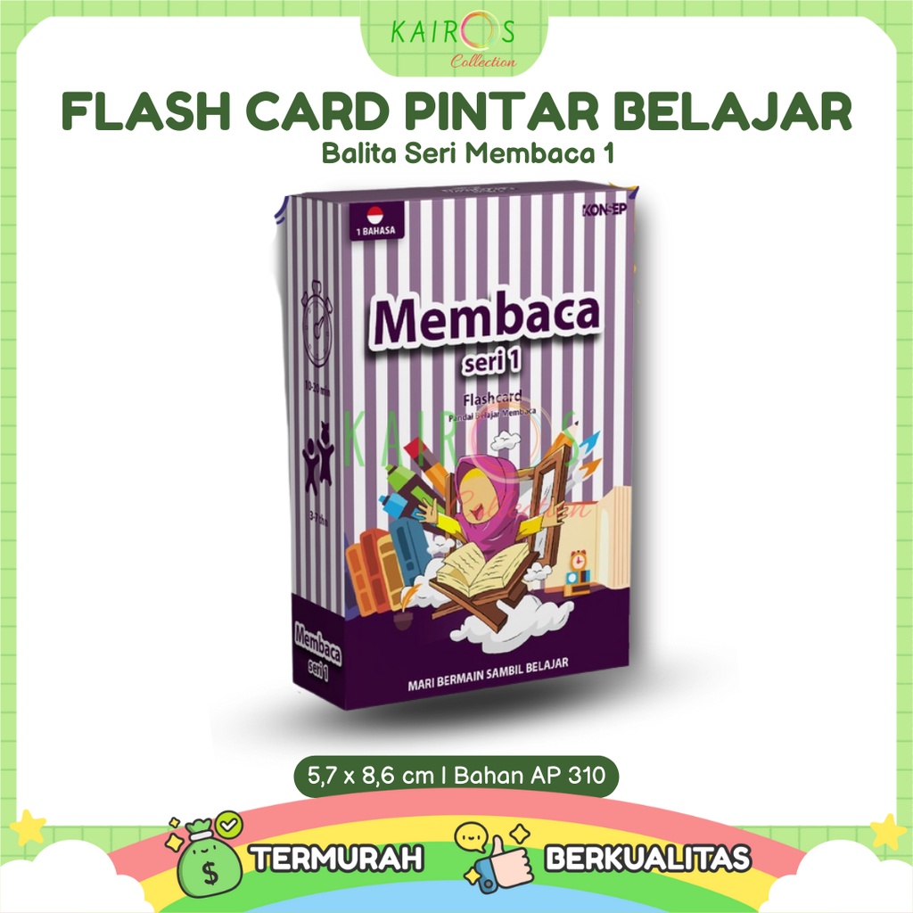 Flashcard Flash Card Kartu Pintar Belajar Balita Seri Membaca 1