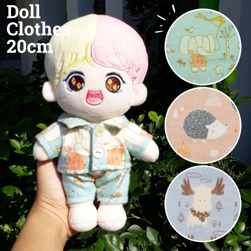 [READY] Doll Clothes 20cm Baju Tidur Pajamas Piyama Kpop Exo BTS NCT Seventeen Boneka