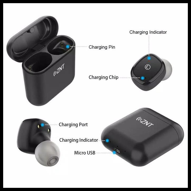 ZNT-06 EARBUDS HEADSET BLUETOOTH 5.0 EARPHONE KUALITAS HIFI