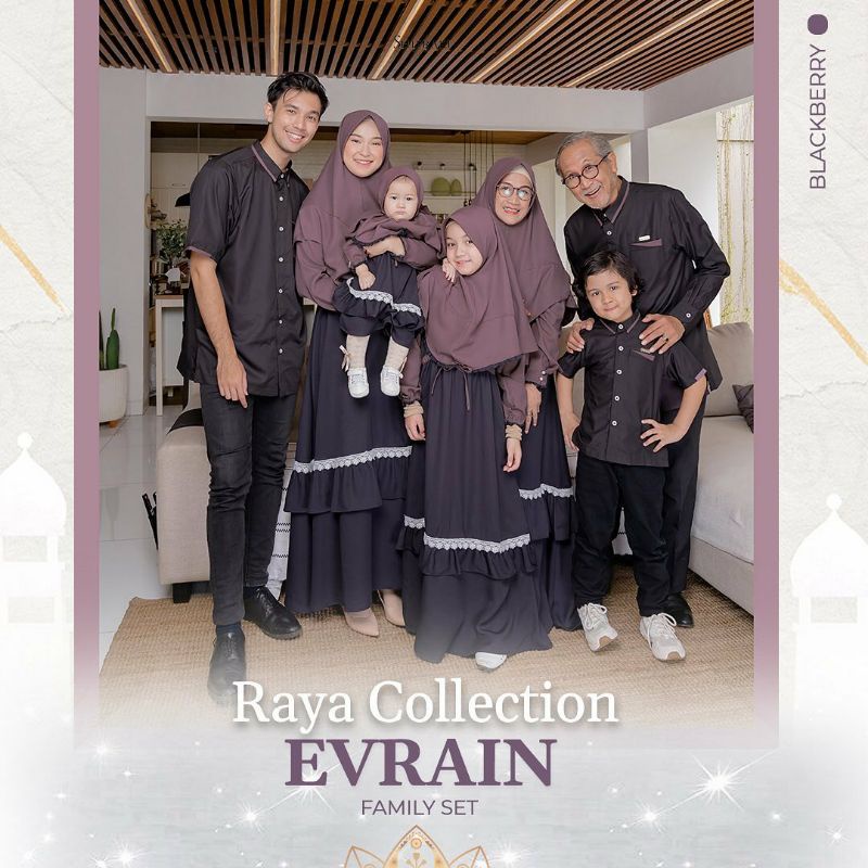 EVRAIN Dress Shieraki / Sarimbit Evrain Vol 1 Shieraki/ Couple Set Mom and Kids